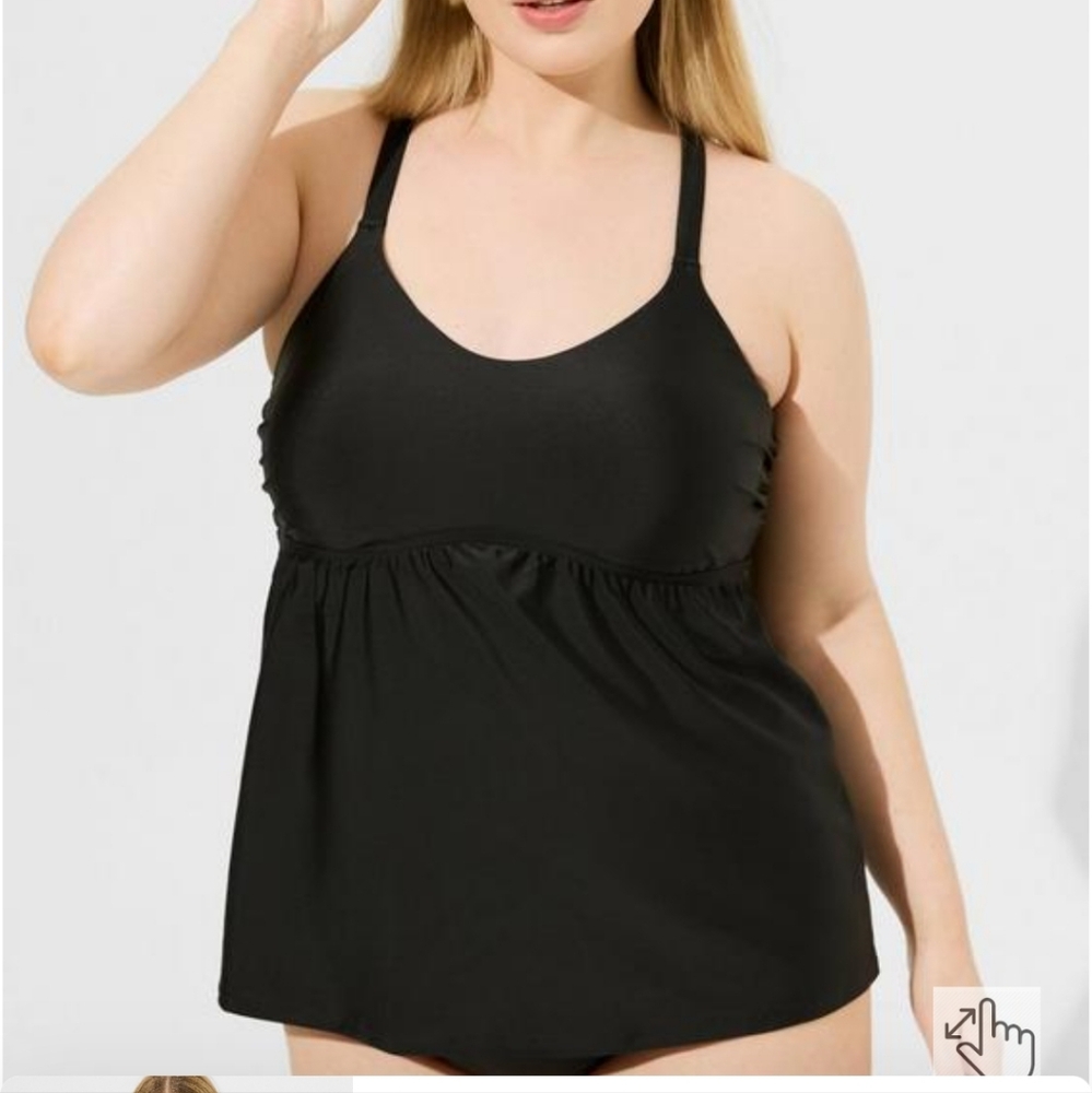 Torrid black tank top or tankini size 3